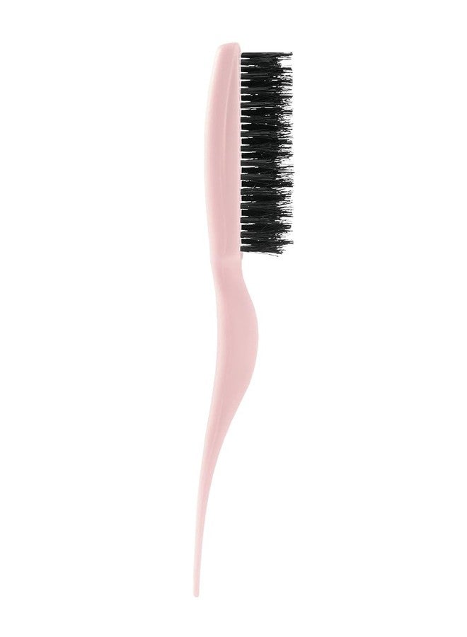 Cricket Amped Up Rubberized Teasing Hair Brush - Smoothing & Teasing Brush for Stylists, Women & Men - Ideal for Edge Styling & Sectioning, Nylon/Boar Bristles - It's The Dopamine For Me, Pink - Image 1
